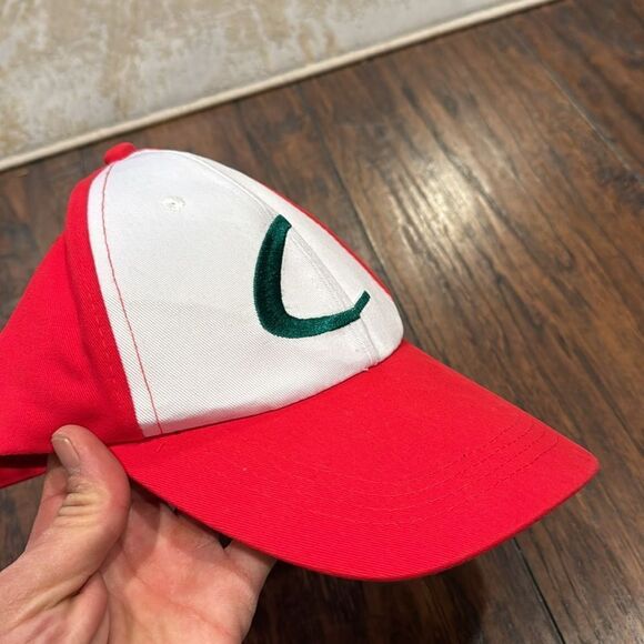 VTG Pokémon Ash Ketchum Cap Hat Unisex Adults Red White Embroidered Logo - Picture 2 of 6